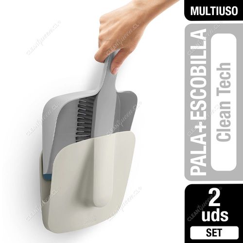 Joseph Joseph Set Pala y Escobilla + Soporte Mural Clean Tech 2 Pzas