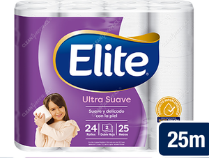 Elite Papel Higiénico Ultra Doble Hoja 25 m 24 un