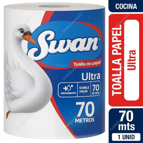 Swan Toalla de Papel Ultra Doble Hoja 70 m