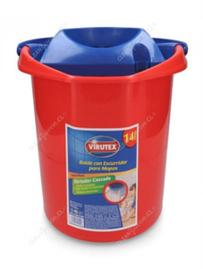 Virutex Balde con Escurridor para Mopas 14 L