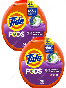 Tide Detergente Cápsulas Spring Meadow 2 x 76 un