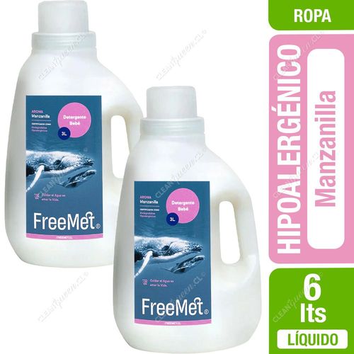 Freemet Detergente Ecológico Bebé Hipoalergénico 2 x 3 L