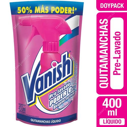 Removedor de Manchas Poder O2 Vanish Prelavado Doypack 400 ml