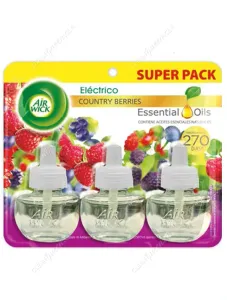 Repuesto Aromatizante Ambiental Eléctrico Air Wick Country Berries Super Pack