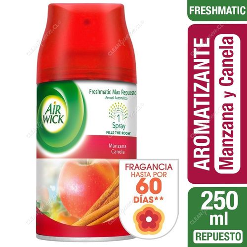 Repuesto Aromatizante Freshmatic Air Wick Manzana y Canela 250 ml