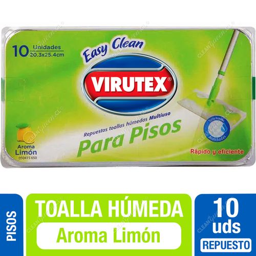 Repuesto Toallas Húmedas Mopa Easy Clean Virutex Aroma Limón 10 Unid