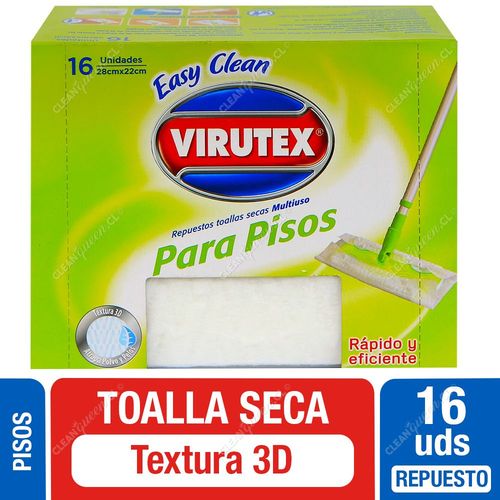 Repuesto Toallas Secas Mopa Easy Clean Virutex 16 Unid