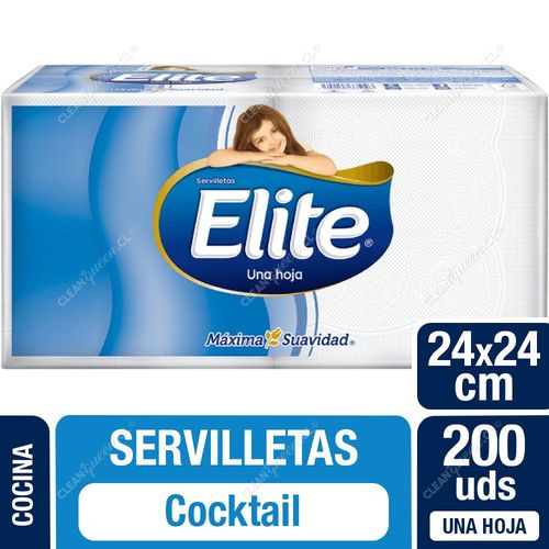 Servilleta Elite Cocktail 24 x 24 cm 200 Unid