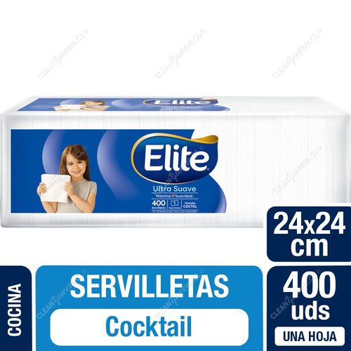 Servilleta Elite Cocktail 24 x 24 cm 400 Unid