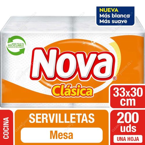 Servilleta Nova Mesa Clásica 33 x 30 cm 200 Unid