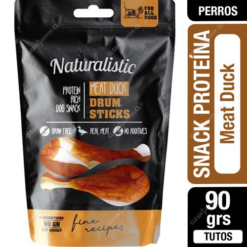 Snack Proteína Naturalistic Meat Duck Drum Sticks Perro 90 g