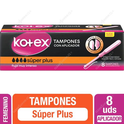 Tampón con Aplicador Kotex Súper Plus 8 Unid