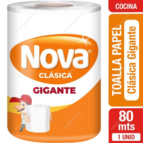 Toalla de Papel Nova Clásica Gigante Doble Hoja 80 mts 1 Unid