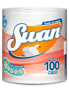 Toalla de Papel Swan Doble Hoja 100 mts 1 Unid