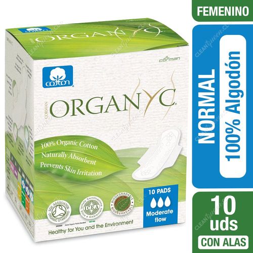 Toalla Higiénica Normal Organyc Ultrafina 10 Unid