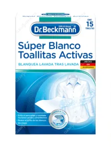 Toallitas Activas Súper Blanco Dr. Beckmann 15 unid