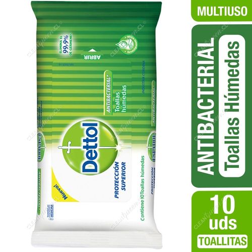 Toallitas Desinfectantes Dettol 10 unid