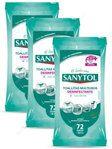 Toallitas Desinfectantes Multiuso Sanytol 3 x 36 Maxi Unid