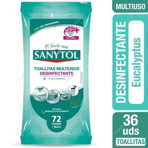 Toallitas Desinfectantes Multiuso Sanytol 36 Maxi Unid