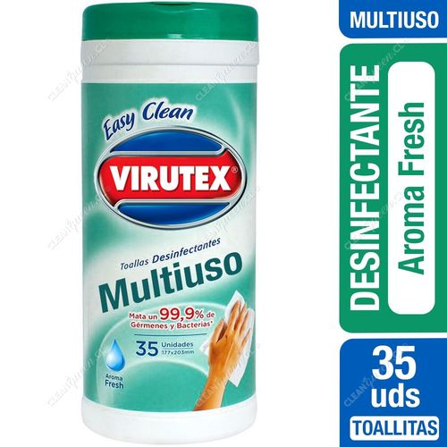 Toallitas Desinfectantes Multiuso Virutex, Aroma Fresh, 35 unid