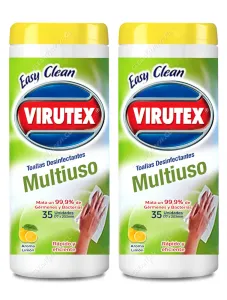 Toallitas Desinfectantes Multiuso Virutex Aroma Limón 2 x 35 Unid