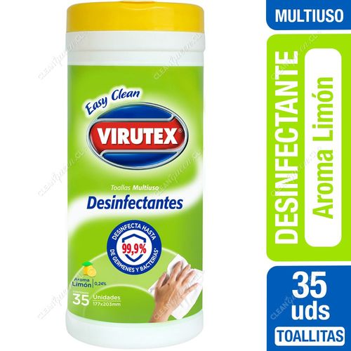 Toallitas Desinfectantes Multiuso Virutex Aroma Limón 35 Unid