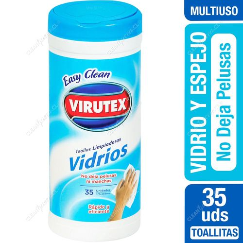 Toallitas Limpia Vidrios y Espejos Virutex 35 Unid