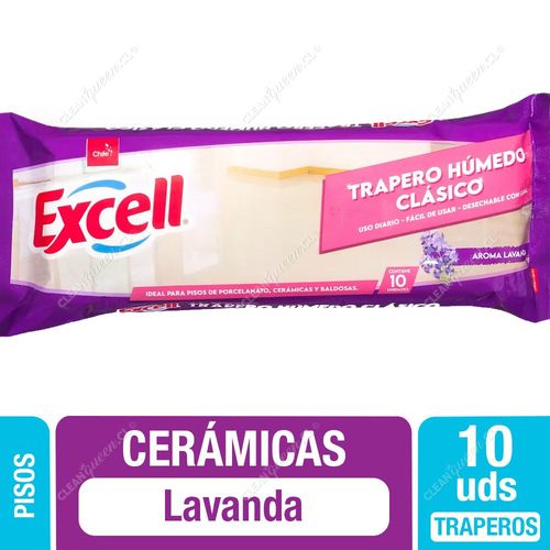 Trapero Húmedo Clásico Excell Lavanda 10 Unid