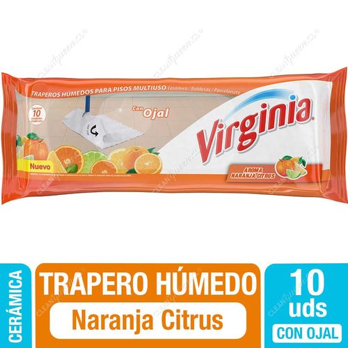 Trapero Húmedo Con Ojal Cerámica Virginia Naranja Citrus 10 Unid