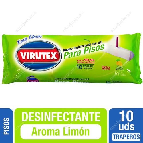 Trapero Húmedo Desinfectante con Ojal Virutex Limón 10 Unid