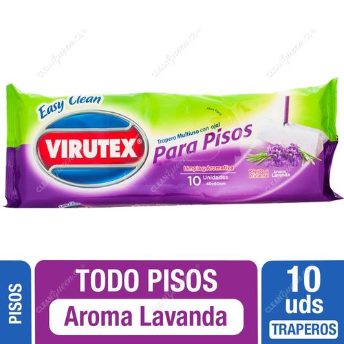 Trapero Húmedo Todo Pisos con Ojal Virutex Lavanda 10 Unid